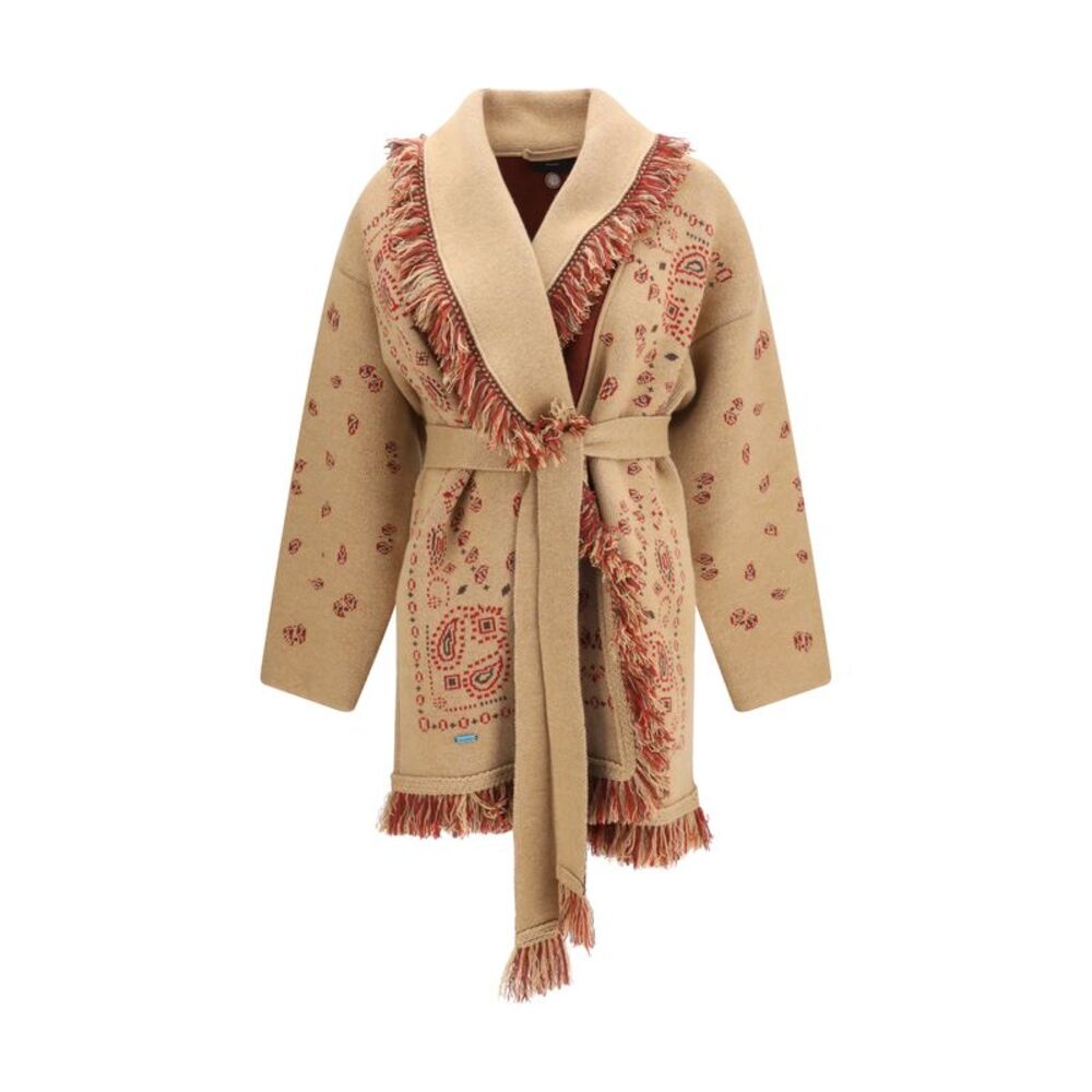 Alanui Women Icon Jacquard Cardigan With Belt